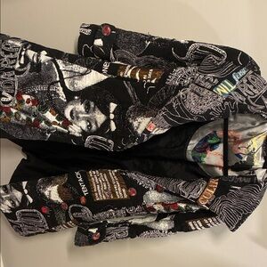 Desigual Artistic Black and Blue Jacket